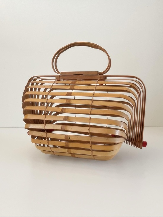 Vintage Handbags - Vintage 1940's Japanese
Bamboo Lobster Cage Purse